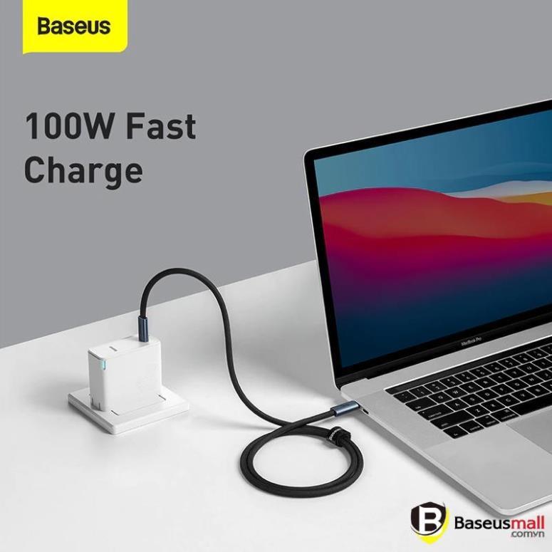 Baseus -BaseusMall VN Cáp sạc Baseus Flash Series USB4 Full Featured Data Cable Type-C to Type-C 100w (Hàng chính hãng)