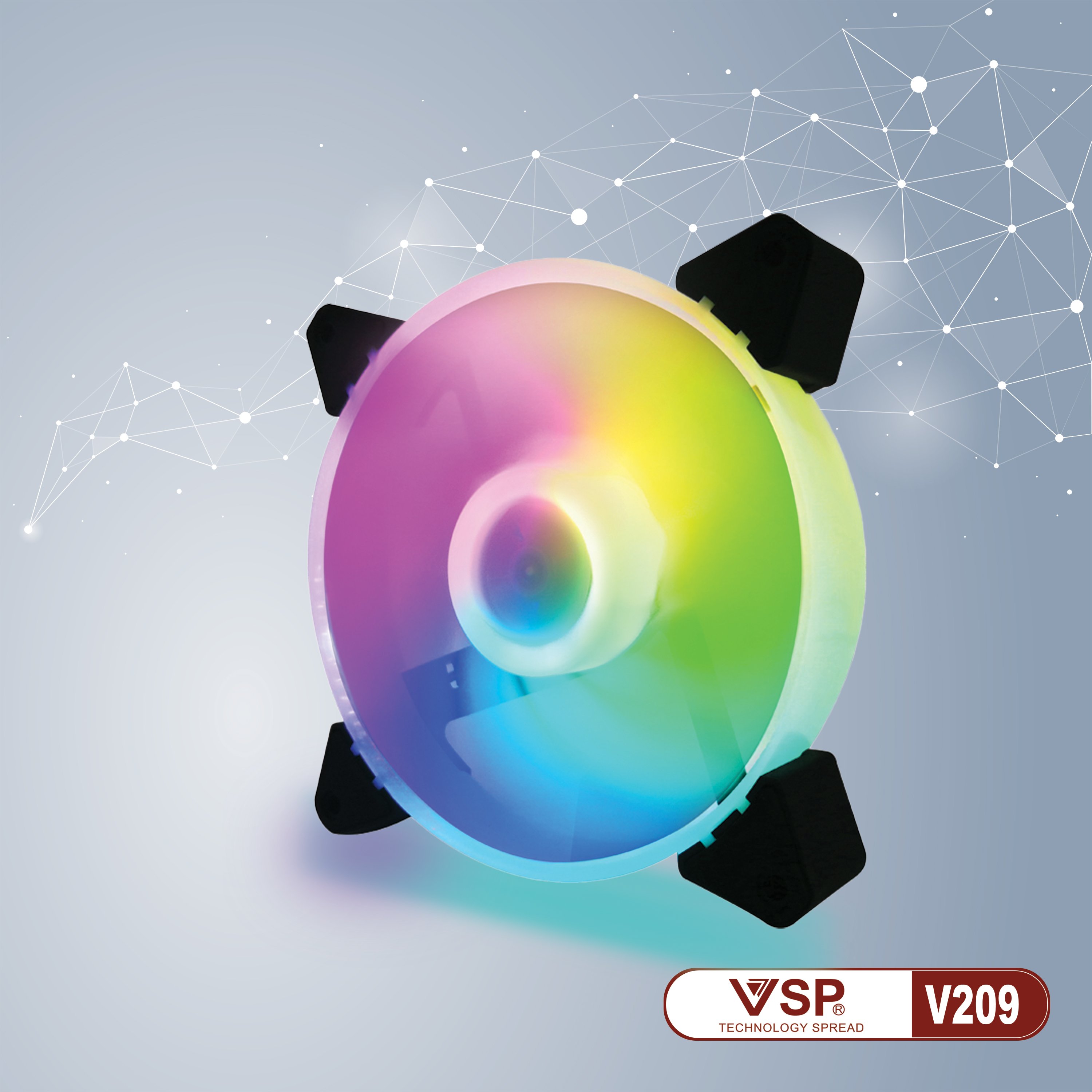 Fan Case VSP V209 LED RGB - hàng nhập khẩu - giao ngẫu nhiên