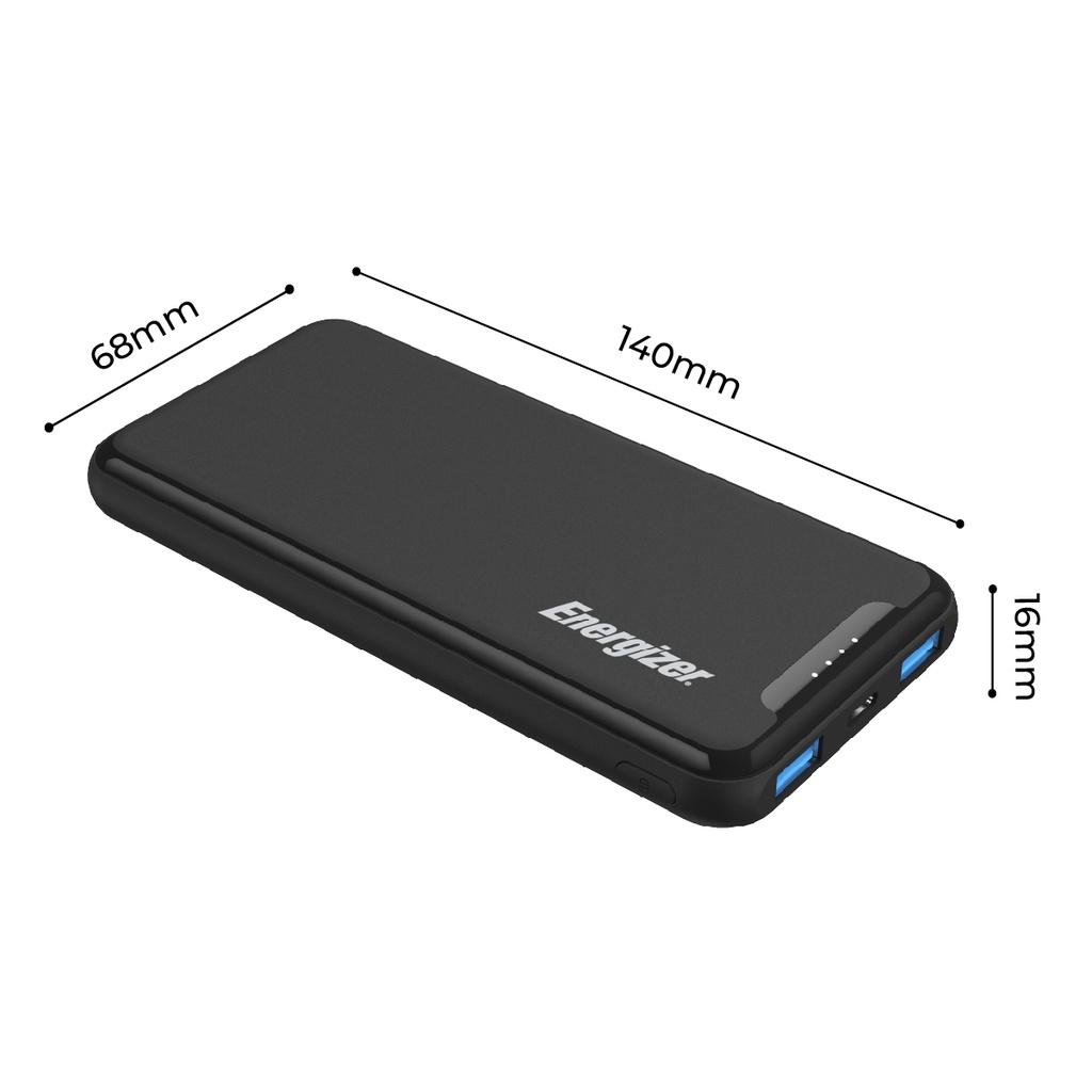 Sạc dự phòng Energizer 10000mAh UE10052PQ - 3 cổng sạc tiện lợi, tích hợp sạc nhanh 2 chiều - Hàng chính hãng