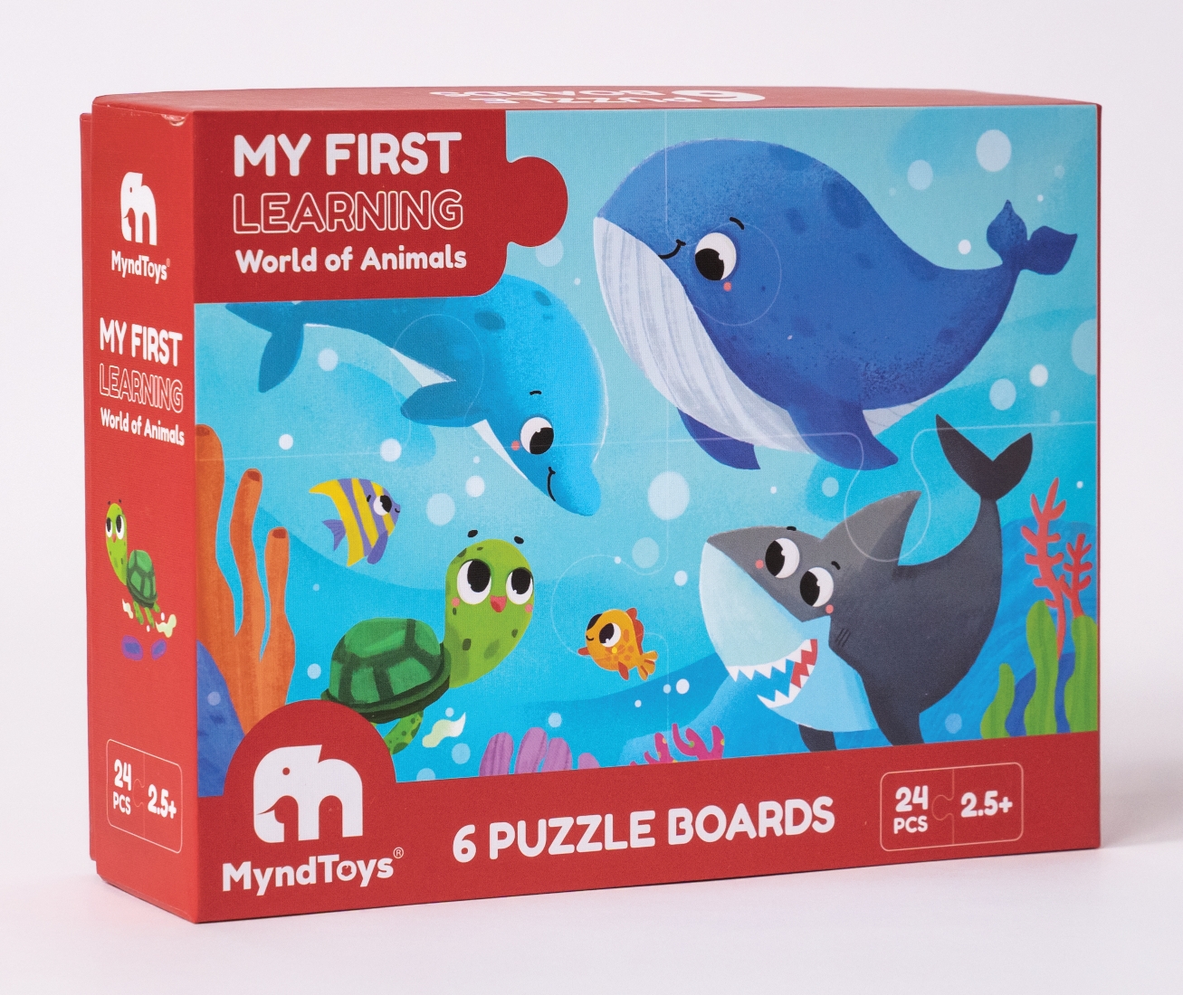 Đồ chơi Giáo dục MyndToys Xếp hình puzzle thông minh My First Learning – World of Animals cho bé từ 2.5 tuổi