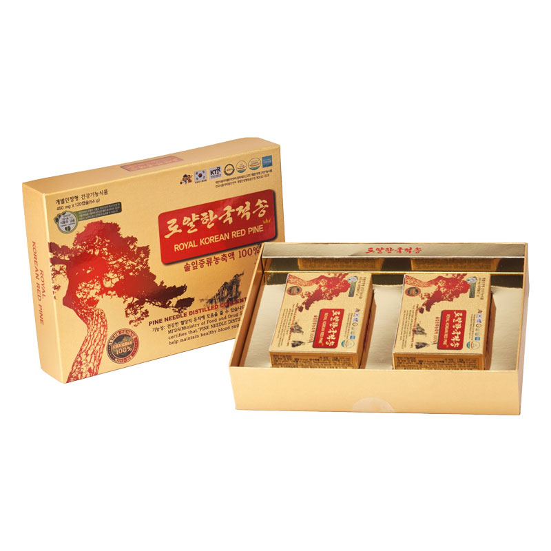 COMBO Tinh dầu thông đỏ hoàng gia 120 viên Royal Korean Red Pine TẶNG 01 hộp Linh Chi Táo Đỏ 30 gói Daedong Korea Ginseng