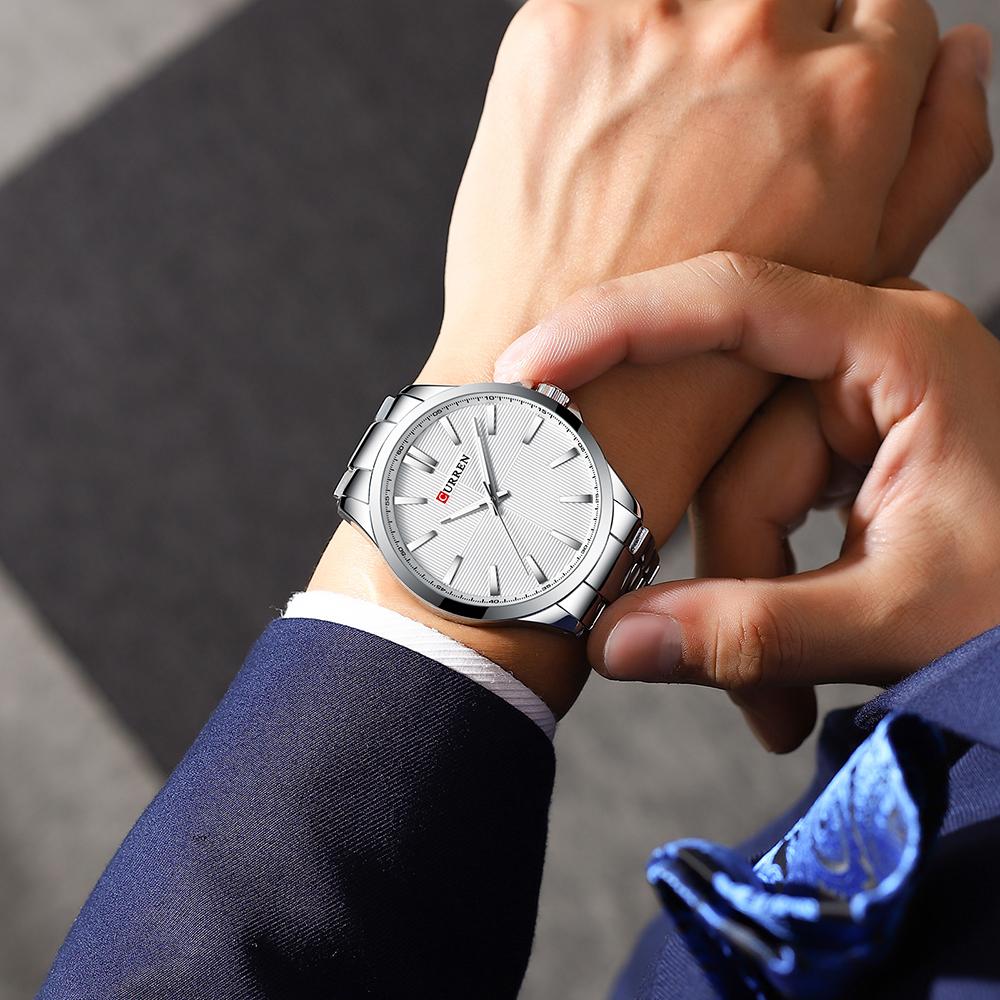 Đồng hồ thể thao nam CURREN 8322 đeo tay ngoài trời không thấm nước Đen & Trắng