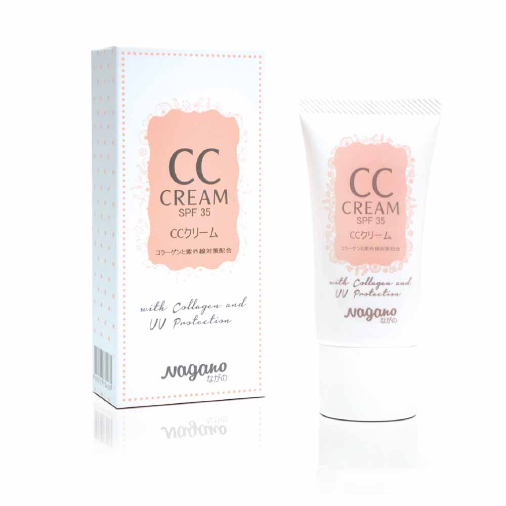 Kem Nền Collagen CC Nagano Japan 20ml Có Chất Chống nắng Với Chỉ Số SPF35 - CC Cream Nagano 20ml - Tạo lớp nền trang điểm tự nhiên nhất