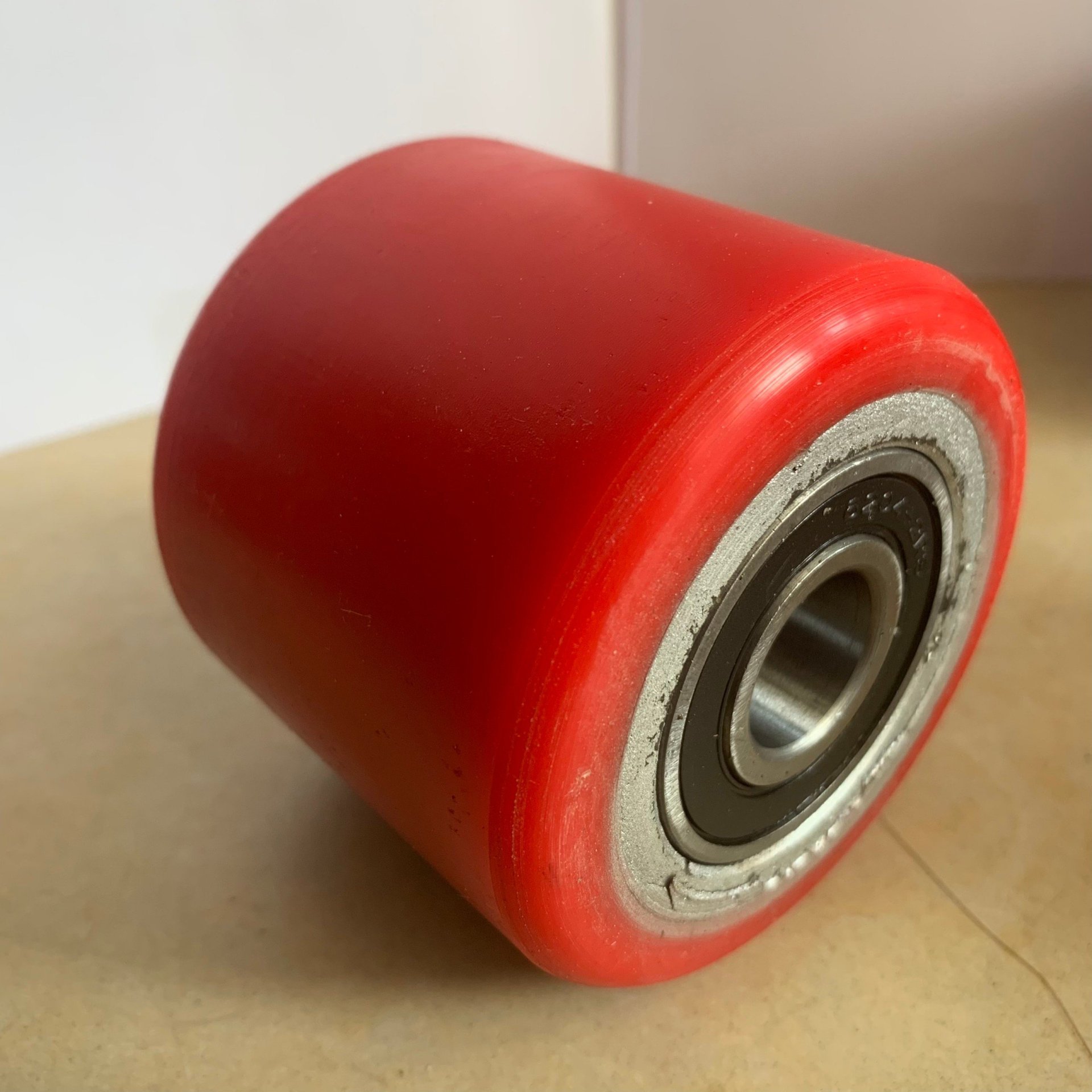 Bánh xe rời PU, phụ tùng thay thế cho bánh xe xe nâng tay (bánh sau), Bánh xe nâng tay PU 80x70mm - Pareo