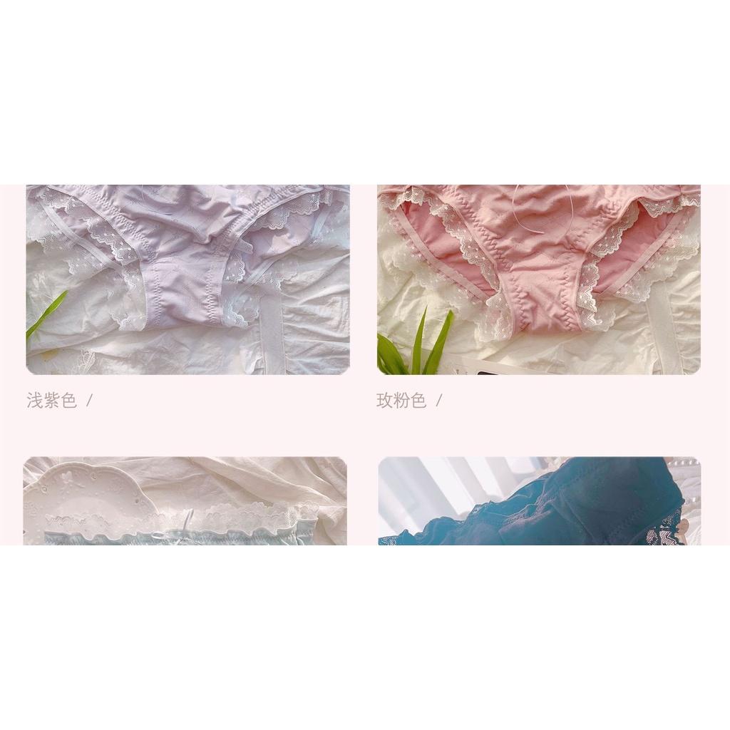 Quần Lót Nữ Cotton Kháng Khuẩn Phối Ren Thời Trang Xuất Đông Âu . Hàng Loại Đẹp.