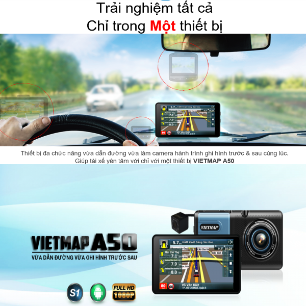 Camera Hành Trình Vietmap A50 (Thẻ 64gb) - Hàng Chính Hãng