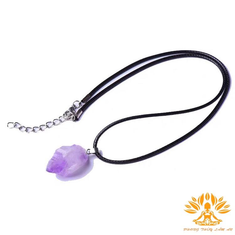 MẶT DÂY CHUYỀN TA TÍM THÔ VIOLETQ TÌNH DUYÊN MAY MẮN TÀI LỘC TẶNG KÈM HỘP GẤM CAO CẤP.