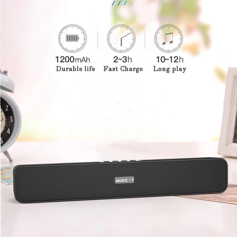 Loa thanh siêu trầm Soundbar 1200mAh 4Loa BlackMusic-F Power 10W - Home and Garden