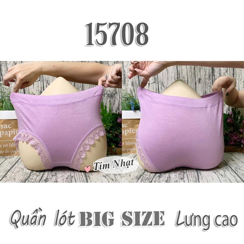 15708 Quần lót BIG SIZE lưng cao lai Ren