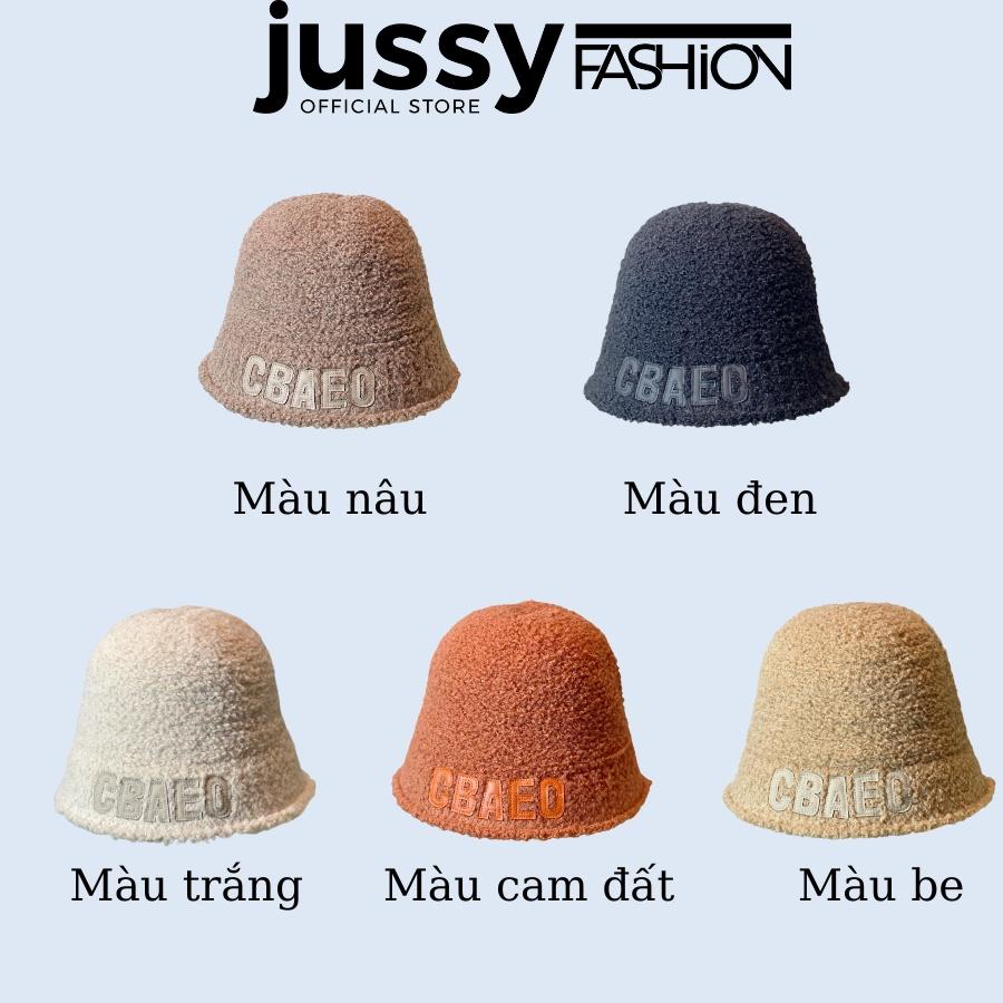 Mũ Bucket Len Lông CBAEO Vành Cụp Jussy Fashion Nón Tai Bèo Len Lông Cừu Hot Trend Chất Len Dày Giữ Ấm Đầu Nhiều Màu