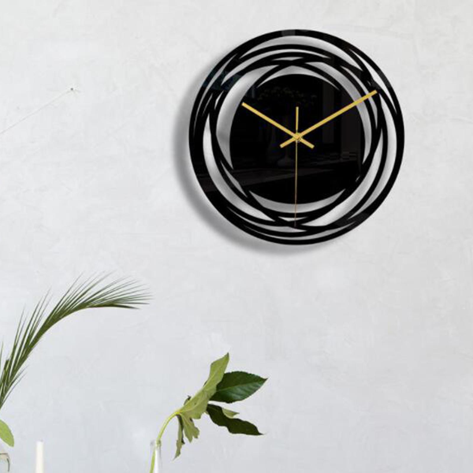 Minimalist Wall Clock Battery Operated Bedroom Art Design Silent Clocks