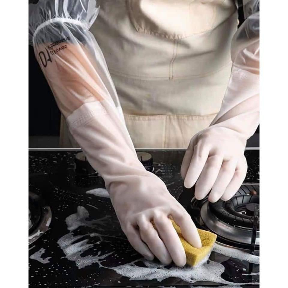 Găng Tay Cao Su Siêu Dai Con Hươu Bảo Vệ Đôi Tay Lót nỉ có bo chun siêu ấm