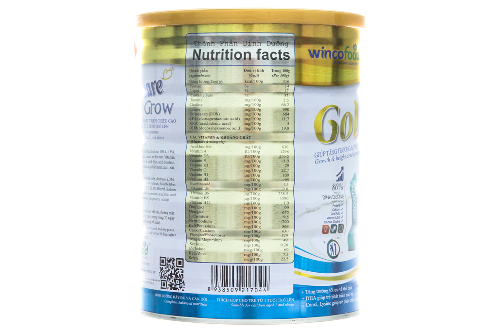 Hình ảnh Sữa bột Wincofood Goldcare Grow 