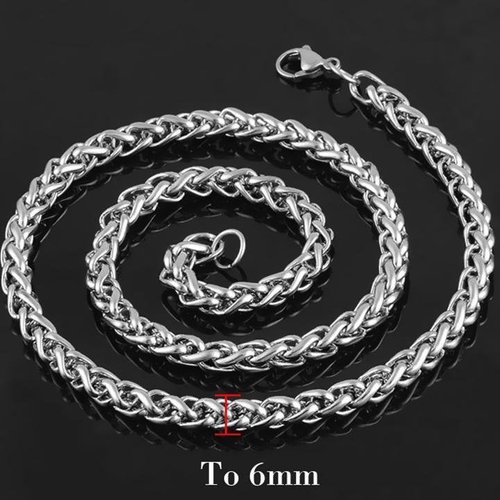 Dây chuyền nam titan cao cấp thời trang rẻ titan thép không gỉ bông dừa trangsucpt 6mm PTDCNA171