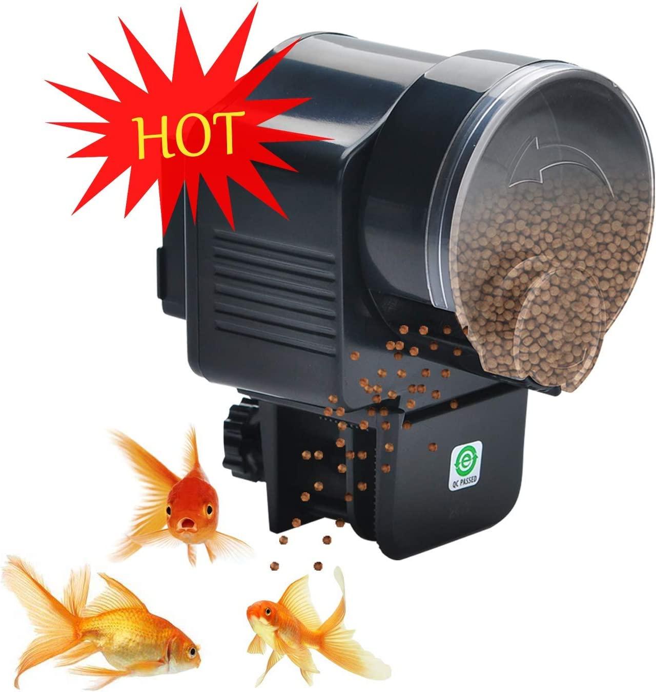 Máy cho cá tự động cho cá cảnh, máy phân phối thức ăn tự động với bộ hẹn giờ cho ngày lễ