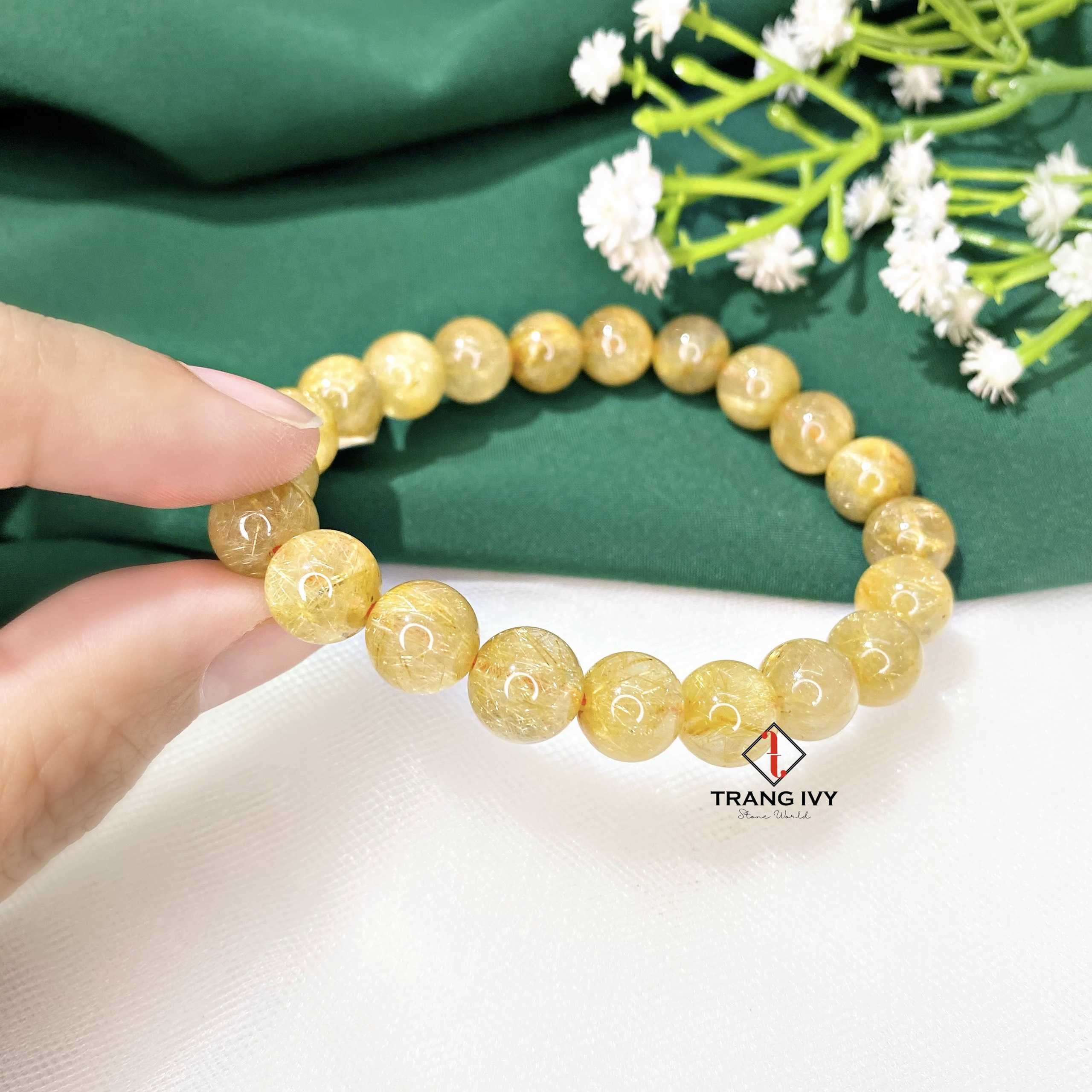 Vòng Tay Thạch Anh Tóc Vàng Tơ
