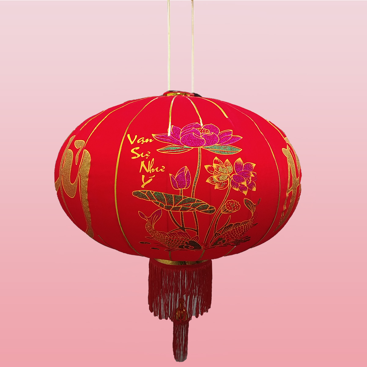 Đèn lồng Tết cao cấp cao 80cm đường kính 60cm