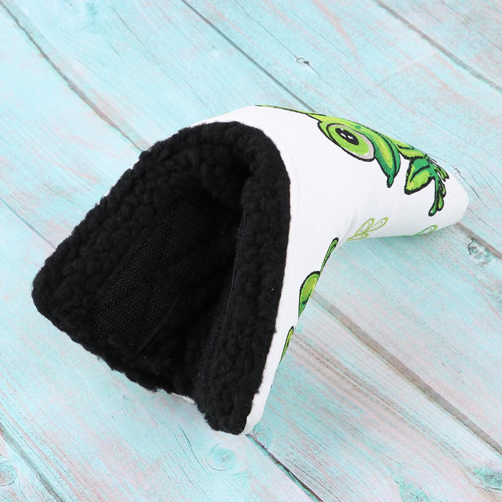 Golf Putter Cover Frog Pattern  Center Putter PU Head Protector