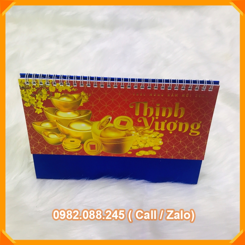 Lịch Để Bàn 2024 Họa Tiết Hoa Phong Cảnh khổ 24*16cm (CHỢ LỚN