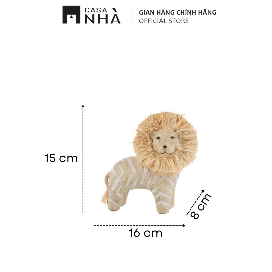 Tượng Sư Tử Trang Trí Phong Cách Boho - Set 2 Tượng Resin Cao Cấp | Casanhà Home Furniture