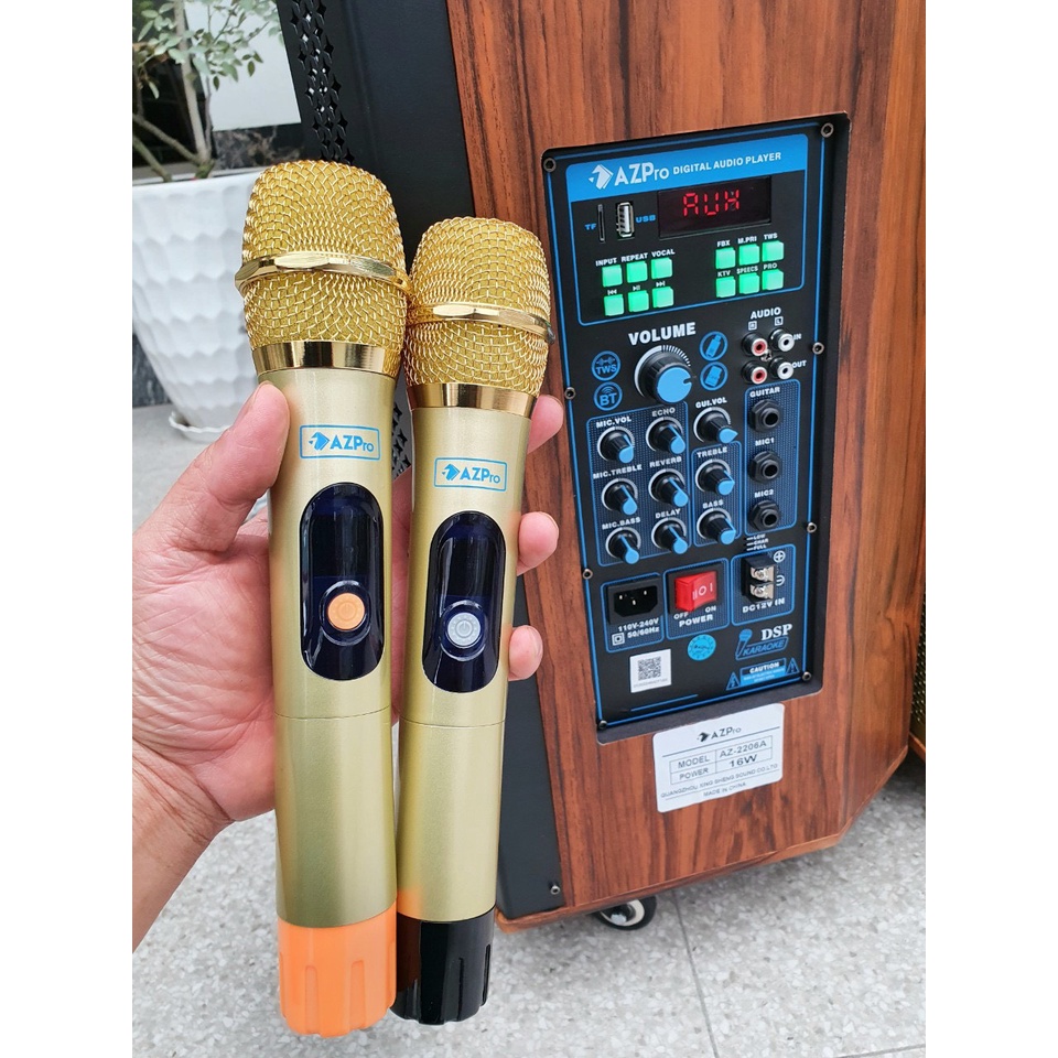 Loa Kéo Karaoke Công Suất Lớn 600W| Loa Kéo Giá Rẻ AZ-2206A Bas 30 (3 ĐT)| Loa Kéo Bluetooth Đọc Được Usb USB/IF/FM/AUX | Loa Kẹo Kéo Hát Karaoke Giá Rẻ