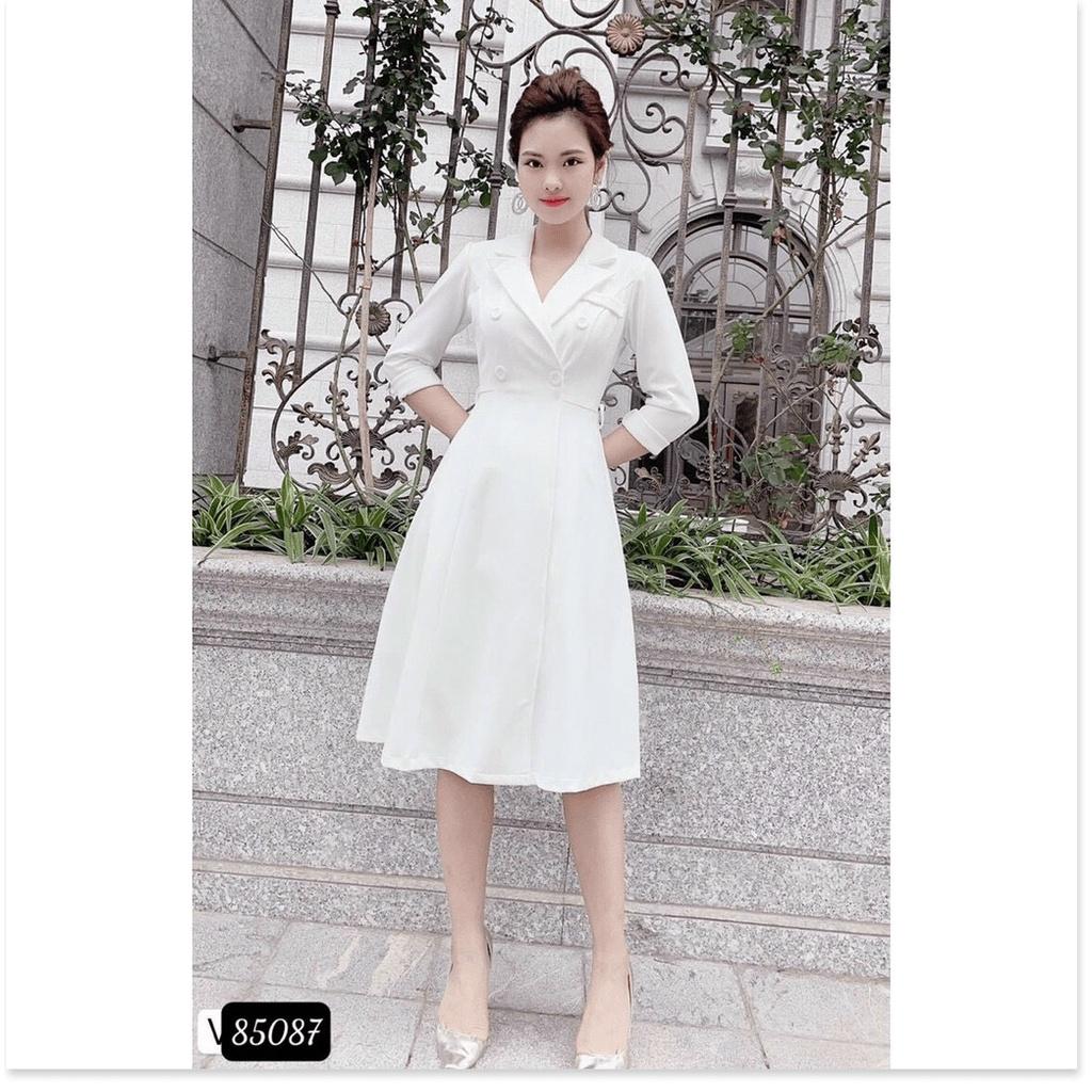 ĐẦM XOÈ TRẮNG VINTAGE SANG TRỌNG XINH XẮN , CHO CÁC NÀNG/ CÓ ĐỦ SIZE KME FASHION