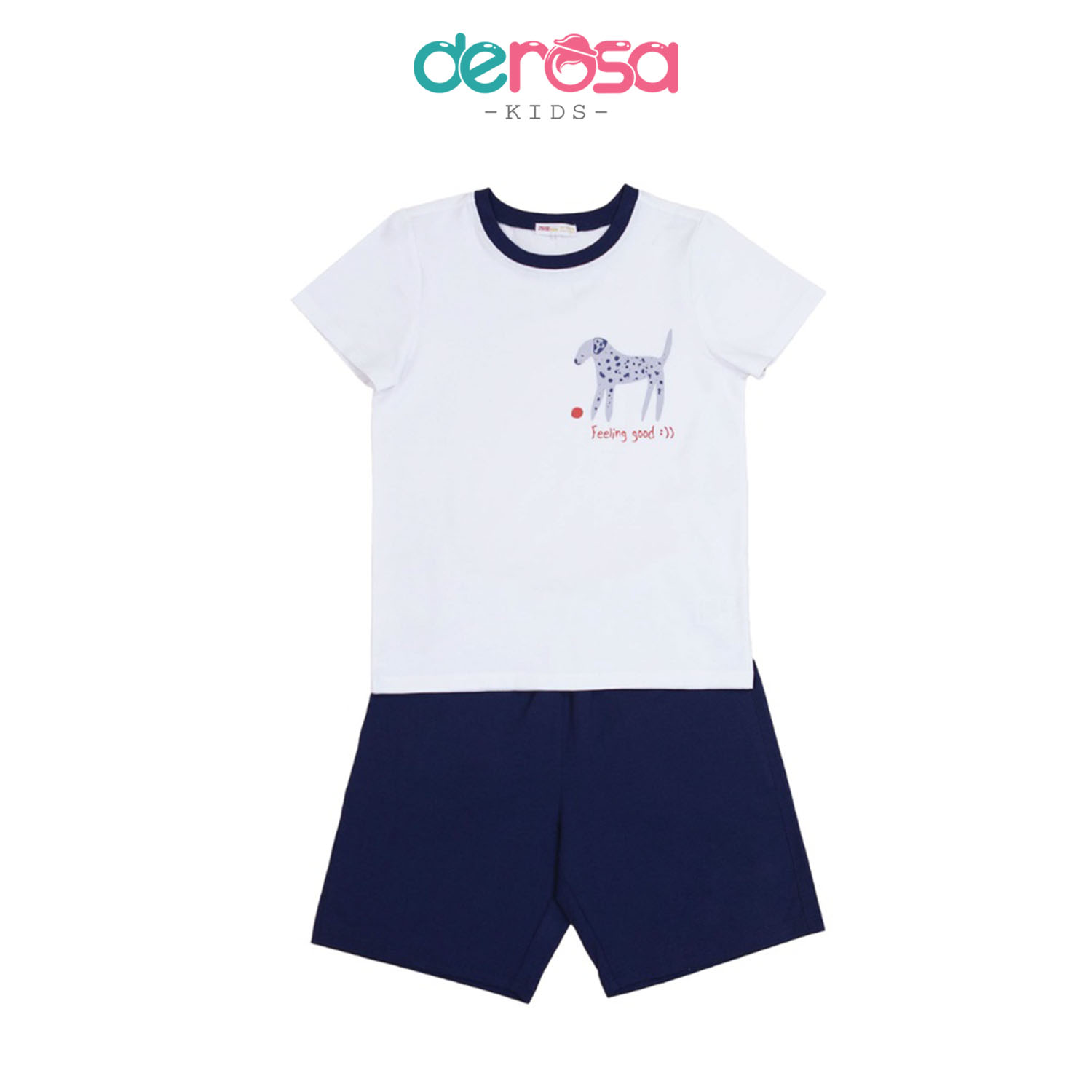 Bộ quần áo cho bé Derosakids - đồ bộ bé trai chất liệu cotton - 3 - 8 tuổi - ASKD019B