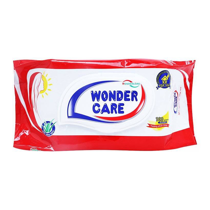 Khăn Giấy Ướt Bỏ Túi Wonder Care (100 Tờ)