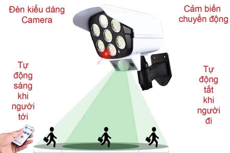  Đèn năng lượng mặt trời kiểu dáng mô hình camera - tự động thông minh