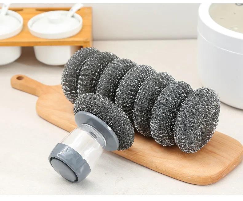 Dụng Cụ Chà Xoong Nồi Đa Năng Cầm Tay Siêu Sạch - Có Ngăn Đựng Nước Rửa Chén Tiện Lợi - Hàng Loại 1