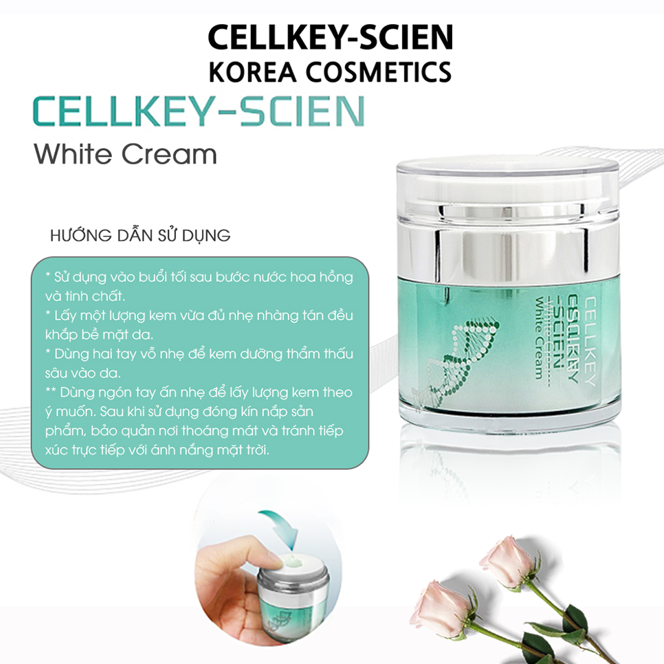 Kem Dưỡng Ẩm Trắng Da Ban Đêm Tế Bào Gốc Phục Hồi Trẻ Hoá Da Và Chống Lão Hoá Cellkey-Scien White Cream