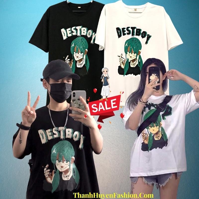 Áo thun tay lỡ nam nữ, áo phông Unisex form rộng chất vải cotton mát mịn thấm hút mồ hôi in hình DesTBoy