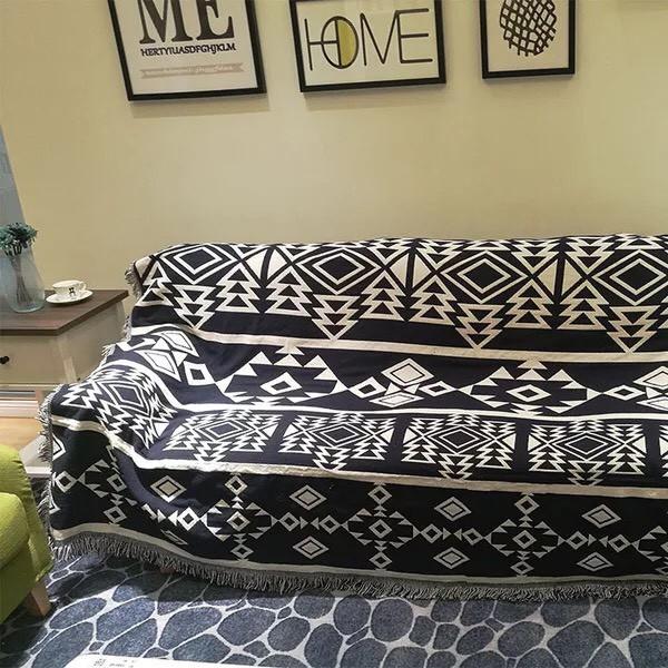 Thảm Vintage Thổ Cẩm Nhập Khẩu Cao Cấp Phủ Sofa Trang Trí Phòng Khách 180x230cm BH23