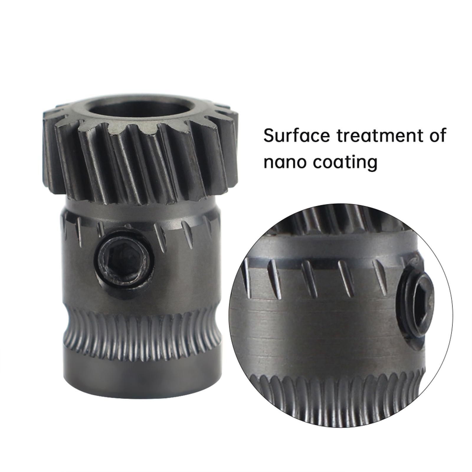 3D Printer Drive Gear Set Hardened Steel Replacement Extruder Dual Gears Set