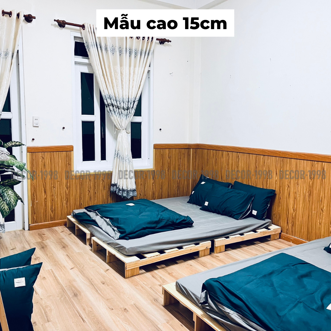GIƯỜNG NGỦ PALLET CAO 15CM,20CM , PALLET LẮP RÁP, GIƯỜNG NGỦ GẤP GỌN ĐỦ MỌI KÍCH THƯỚC GỖ THÔNG NHẬP KHẨU