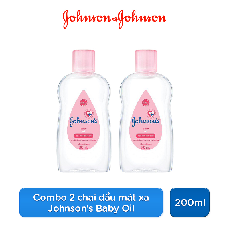 Hình ảnh Combo 2 Chai Dầu Mát Xa Johnson's Baby Oil 200ml