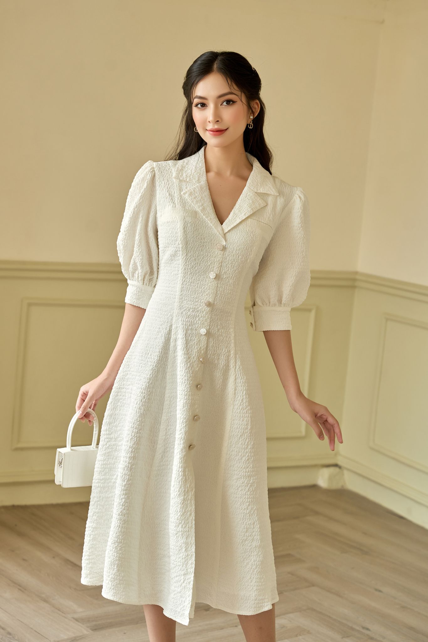 OLV - Đầm Yetty Sleeve Button Dress