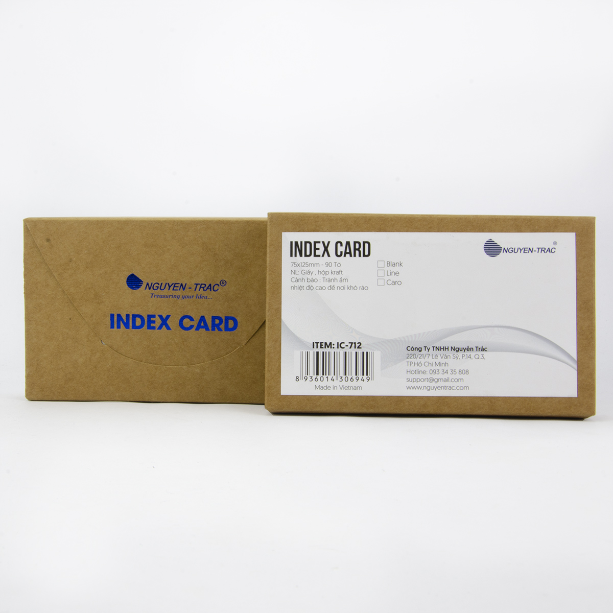Bộ 4 hộp Index card Nguyễn Trắc 75 x 125mm/90 tờ - IC712