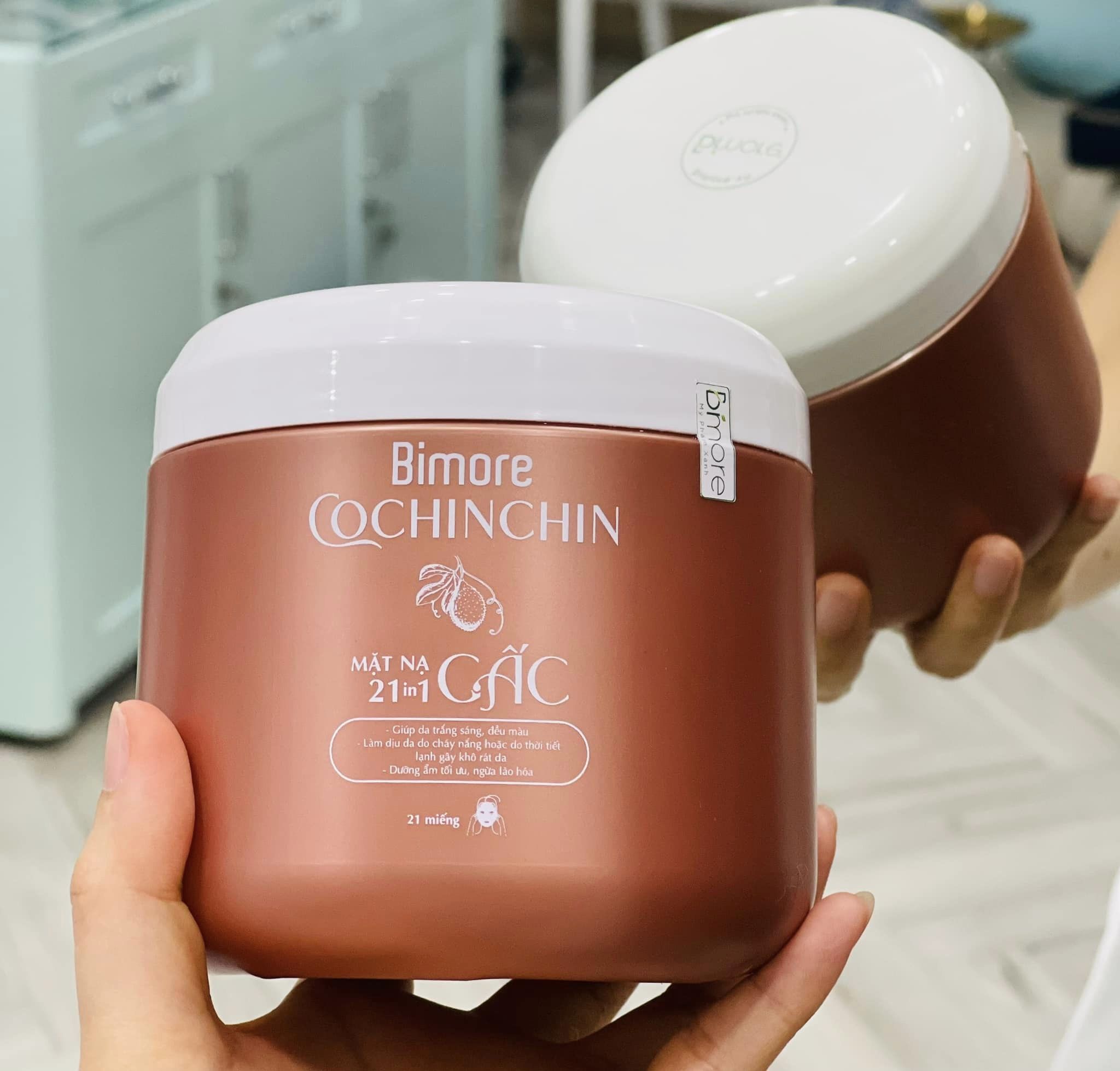 Mặt nạ Gấc 21in1_Hũ 21 miếng.Dưỡng da trắng sáng, đều màu, làm dịu da cháy nắng, ngừa lão hóa.