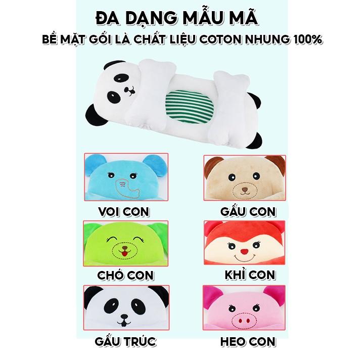 Gối Lõm Kê Đầu Bé Nhỏ Sơ Sinh Gối Tấn Hai Bên Chống Bẹt Đầu Trẻ Nhỏ Chất Liệu Bọc Gối Vải Nhun Cotton Cao Cấp YE-065