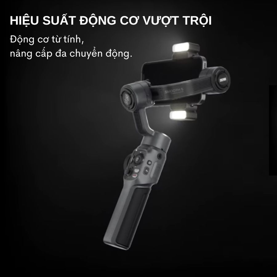 Tay cầm chống rung Gimbal Zhiyun Smooth 5 cho điện thoại - Hàng nhập khẩu