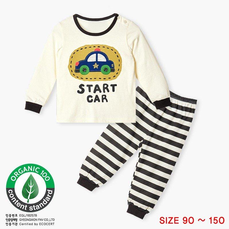 Bộ đồ quần áo dài tay cotton mùa thu đông dáng rộng cho bé trai U1026 - Unifriend Hàn Quốc, Cotton Organic