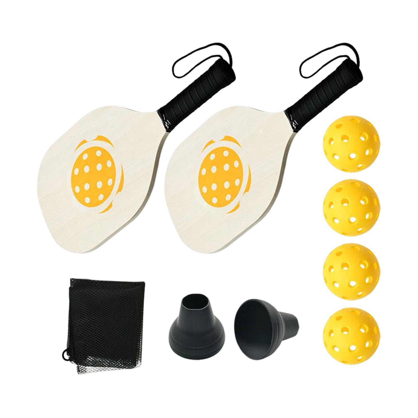 Lightweight Pickleball Paddles Set of 2 Rackets 4 Balls Portable Storage Bag