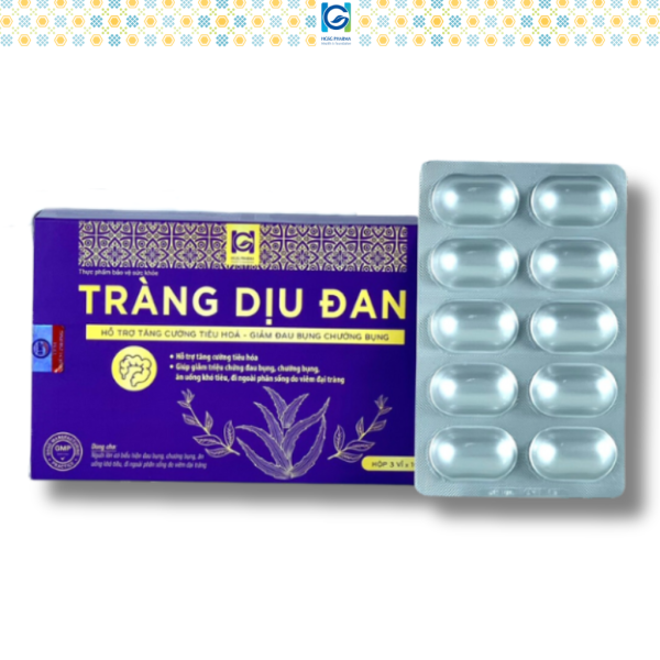 Viên uống giảm triệu chứng đau bụng, chướng bụng, khó tiêu TRÀNG DỊU ĐAN