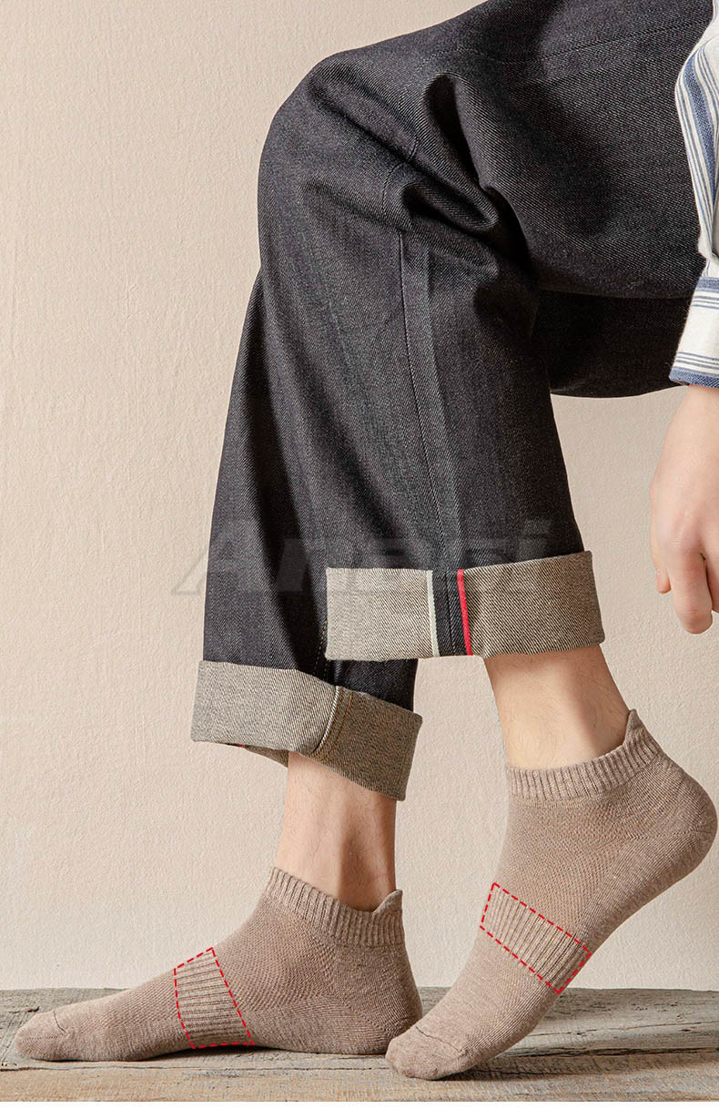 Combo 4 đôi vớ nam/ Tất nam cotton cổ ngắn loại mềm mỏng đi mùa hè Anasi VT15 | Phong cách retro Nhật Bản đơn giản