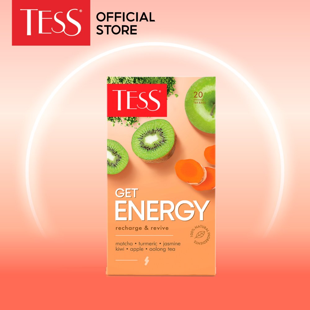 Trà ô long Tess Get Energy tái tạo và phục hồi năng lượng cho cơ thể (20 túi lọc/hộp)