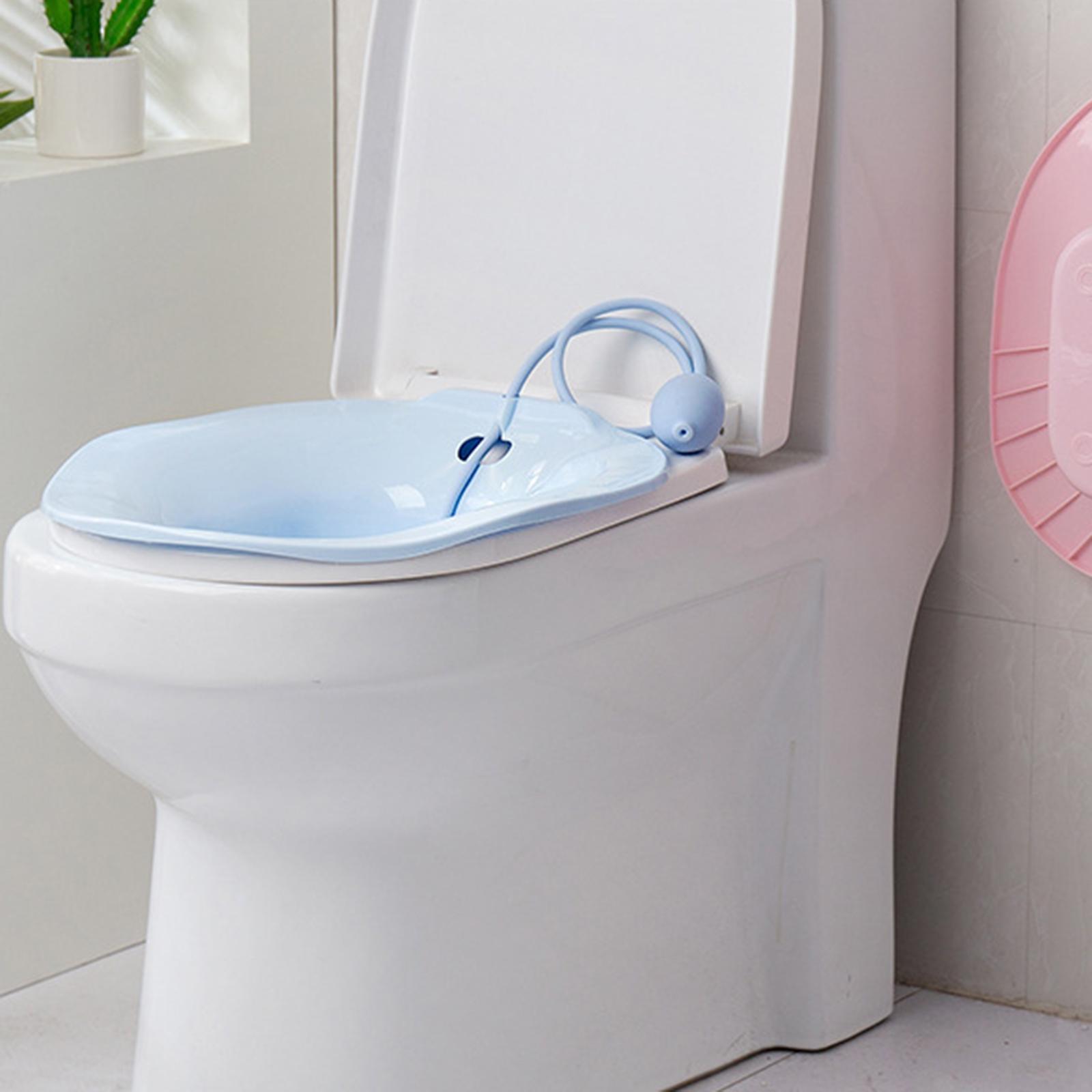 Sitz Bath Toilet Seat with Flusher for Postpartum Hemorrhoids