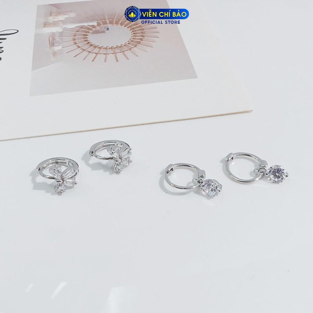 Bông tai bạc nữ chất liệu bạc 925 thời trang phụ kiện trang sức nữ thương hiệu thương hiệu Viễn Chí Bảo B400360