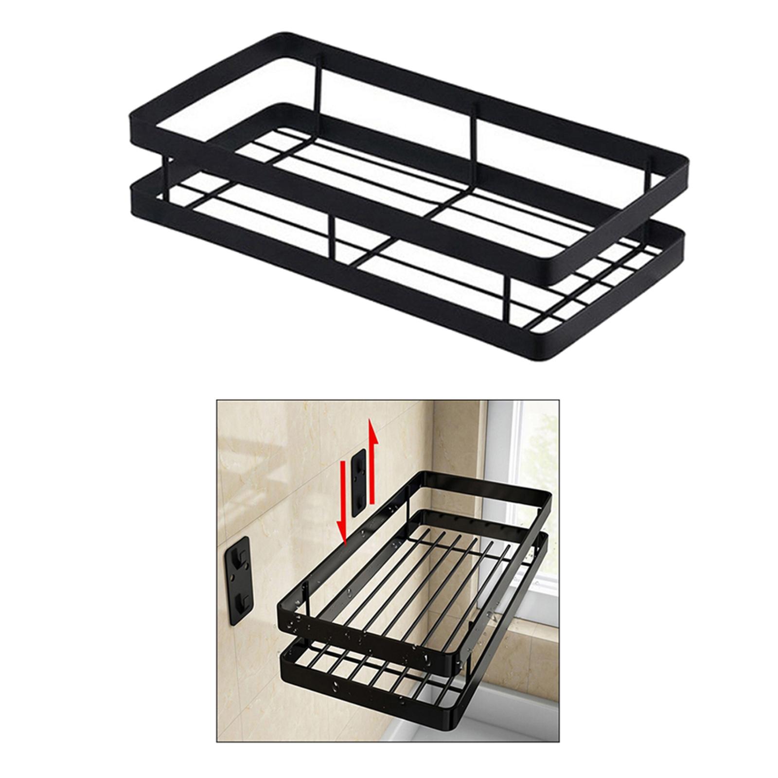 Heavy Duty Metal Shower Caddy Basket Shelf Kitchen Wall Rack Organizer 25cm