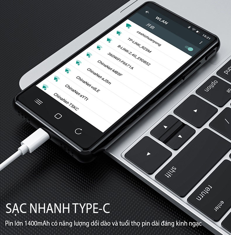 Máy Nghe Nhạc Android MP4 Màn Hình Cảm Ứng 4.0 Inch Bluetooth WiFi Ruizu H8 Bộ Nhớ Trong 16GB - Hàng Chính Hãng